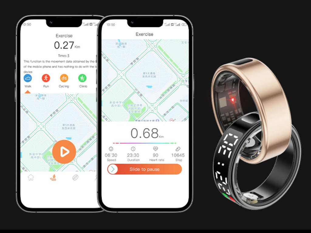 Smart Ring With Display Screen Touch Flip Smart Finger